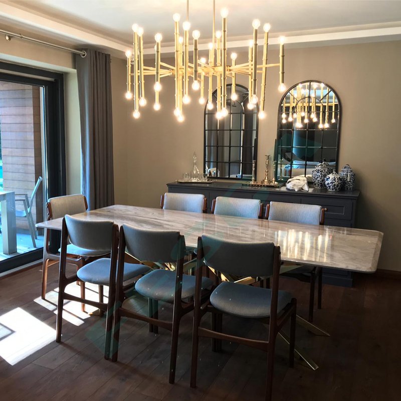 Palisandro Gold Pedestal Table
